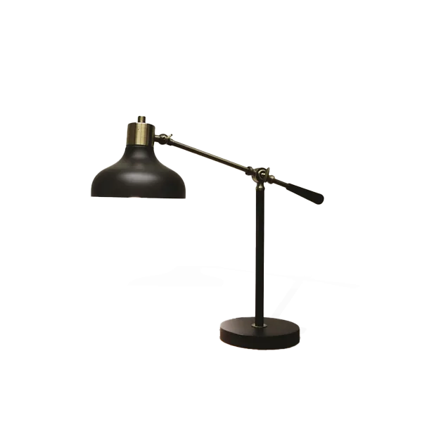 black metal lamp
