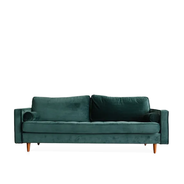 living room green sofa